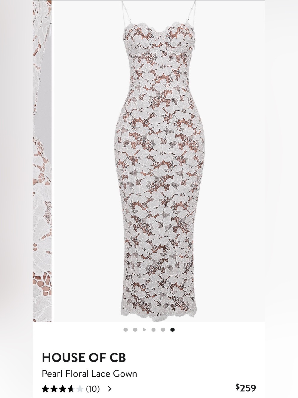 House of CB Pearl Floral Lace Gown